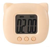 Minuteur de cuisine avec support en plastique ABS bleu, rose, orange | Grand écran LCD, bonne lisibilité sous n'importe quelle lumière, compte à rebours et compte à rebours, installation stable