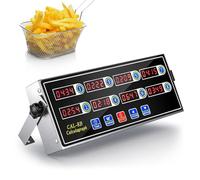 Minuteur de cuisine commercial à 8 canaux, minuteur de cuisson numérique pour friteuse, pâtisserie, salle à manger, rappel avec sonnerie de volume réglable en acier inoxydable pour restaurant, maison