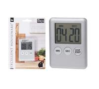 Minuteur de cuisine - EXCELLENT HOUSEWARE - 7 x 5 cm - Blanc - Numérique - Précis