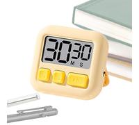 Minuteur de cuisine numérique, écran LCD, magnétique, clair, à deux voies, avec compte