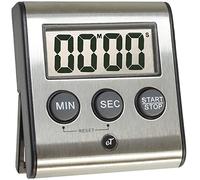 Minuteur de cuisine numérique élégant en acier inoxydable modèle eT-23, dos magnétique super puissant, alarme forte, grand affichage, mémoire automatique, arrêt automatique eTradewinds
