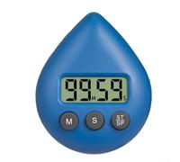 Minuteur de cuisine numérique étanche avec fonction de mémoire, support mural magnétique, chronomètre de cuisson, compact en plastique ABS portable à suspendre (bleu)