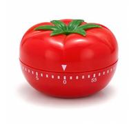 Minuteur de Cuisine Pomodoro Timer, Minuteur Enfant Tomate Mécanique | Réveil de cuisine de qualité supérieure de 60 minutes. Tomate amusante sans pile. Idéal pour la cuisine, la pâtisserie