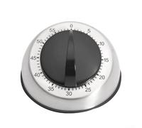 Minuteur de cuisine professionnel en acier inoxydable de 60 minutes avec sonnerie longue sonnerie, alarme parfaite