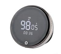 Minuteur de cuisine rotatif rechargeable par USB avec un seul bouton pour la précision pour cuisiner, étudier et s'entraîner pour les sessions - Design ABS compact (A)