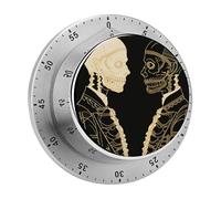 Minuteur de Cuisine Squelette avec différents Visages imprimés, Compte à rebours avec Alarme sonore puissante et Dos magnétique pour la Cuisine à Domicile