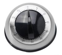 Minuteur de cuisson en acier inoxydable avec compte à rebours de 60 minutes et son fort pour sonnerie d'alarme pour une utilisation en cuisine pour aider à la cuisson et à la cuisson