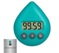 Minuteur de Douche - Chronomètre Numérique Étanche pour Salle de Bain avec Ventouse | Compte à Rebords Anti-Éclaboussures Goutte d’Eau avec Alarme Sonore et Affichage LCD | Modèle Compact Sans Percuss
