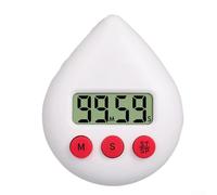 Minuteur de douche étanche avec affichage numérique, design compact, fonction mémoire pour une gestion efficace du temps (blanc)
