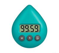 Minuteur de douche numérique avec design étanche, compact et facile à utiliser, pour la cuisine et le bain (vert)