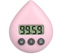 Minuteur de douche numérique avec ventouse, compte à rebours programmable et alarme, économie d'énergie, minuteur étanche pour salle de bain, cuisine et maison (vert clair)