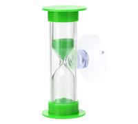 Minuteur de sable pour enfants, brosse à toothbrush Hourglass 2 minutes Minuteur de douche en verre Hourglass Suction Cup Timer, Colourful Sand, Kitchen Timer Clock, Hourglass Timer