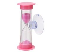 Minuteur de sable pour enfants, brosse à toothbrush Hourglass 2 minutes Minuteur de douche en verre Hourglass Suction Cup Timer, Colourful Sand, Kitchen Timer Clock, Hourglass Timer