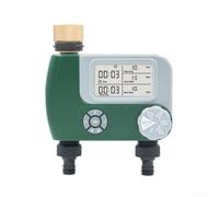 Minuteur d'eau à double sortie, contrôleur automatique d'irrigation de jardin, 2 systèmes d'arrosage avec affichage LED, minuterie réglable de robinet de tuyau étanche pour pelouse (cuivre)