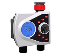 Minuteur d'eau numérique à double sortie, écran LCD, mode ECO, commandes manuelles et automatiques