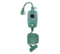 Minuteur d'éclairage extérieur 24 heures, étanche, capteur de lumière du crépuscule à l'aube avec cellule photoélectrique 2/4/6/8, compte à rebours, cordons de 4,6 m, trois prises