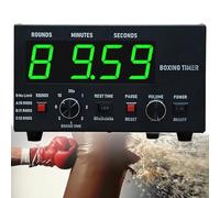 Minuteur d'entraînement professionnel pour la boxe, avec alarme sonore réglable, idéal pour les rounds de Muay Thai, MMA et kickboxing. Durée d'entraînement : 30 s à 10 min, temps de repos Green