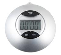Fackelmann 41939 Minuteur Digital aimanté, minuteur LCD avec Pile, minuteur de Cuisine Digital, Plastique, Métal, 7,5 cm, Gris