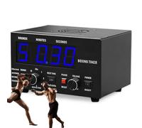Minuteur D'Intervalle De Boxe Professionnel,Minuterie De Gymnastique Avec 1 à 12 Tours De DéFi, Affichage Led,EntraîNement 30S-10Min Et Temps De Repos 0/30/60S,Pour Muay Thai/Mma/Kickboxing,Blue