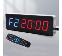 Minuteur d'intervalle numérique avec télécommande, luminosité réglable pour salle de sport, entraînement, boxe, cuisine