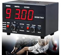 Minuteur D'intervalles De Boxe Classique, Minuteur De Gymnastique Professionnel ,1 à 12 Rounds De Défi Et Signal Sonore Réglable, Entraînement De 30 S à 10 Min Et Temps De Repos De 0/30/60 S Red