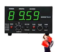 Minuteur D'intervalles De Boxe Classique, Minuteur De Gymnastique Professionnel Avec Affichage LED, 1 à 12 Rounds De Défi Minuteur D'entraînement Avec Sonnerie Réglable Pour Muay Thai/Mma Green