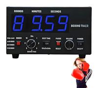 Minuteur D'intervalles De Boxe Classique, Minuteur De Gymnastique Professionnel Avec Affichage LED, 1 à 12 Rounds De Défi Minuteur D'entraînement Avec Sonnerie Réglable Pour Muay Thai/Mma Blue
