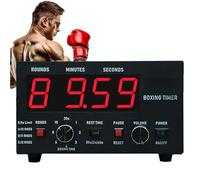 Minuteur d'intervalles de boxe classique professionnel avec affichage LED, temps d'entraînement et temps de cycle en option, son réglable, minuterie d'intervalle de fitness pour Muay Thai, MMA