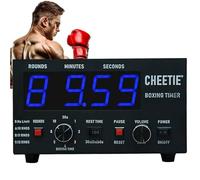 Minuteur d'intervalles de boxe classique professionnel avec affichage LED, temps d'entraînement et temps de cycle en option, son réglable, minuterie d'intervalle de fitness pour Muay Thai, MMA