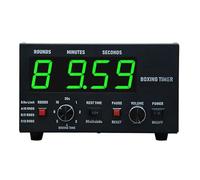 Minuteur d'intervalles de boxe portable, minuteur professionnel pour salle de sport avec signal sonore, affichage LED, tableau de score, mode compte à rebours, minuteur d'intervalles de boxe Green