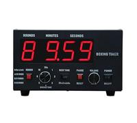 Minuteur d'intervalles de boxe portable, minuteur professionnel pour salle de sport avec signal sonore, affichage LED, tableau de score, mode compte à rebours, minuteur d'intervalles de boxe Red