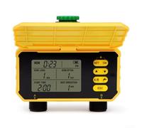 Minuteur d'irrigation solaire avec capteur de pluie, système d'arrosage automatique pour jardin, 4 programmes, verrouillage d'écran, panneau solaire à faible luminosité, jaune (2 prises)