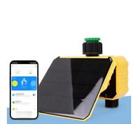 Minuteur d'irrigation solaire WiFi avec télécommande Smart APP - Contrôleur de tuyau automatique extérieur programmable ou arrosage de pelouse, jardin, USB Numérique Arrosage d'irrigation (2 prise)