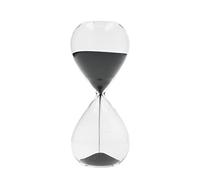 Minuteur en forme de sablier MasterClass, sablier de trois minutes, minuteur de cuisine en verre avec du sable noir, 8 x 4 cm, 1 pièce