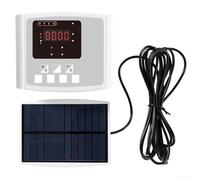 Minuteur et contrôleur d'arrosage à double pompe à énergie solaire, système d'irrigation goutte à goutte automatique avec invites vocales pour les petites cours, balcons et bureaux