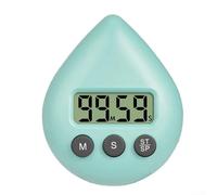 Minuteur étanche convivial pour douche et cuisine, design compact avec fonction mémoire, parfait pour une meilleure gestion du temps (clair et vert)