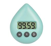 Minuteur étanche pour salle de bain et cuisine avec fonction mémoire, compact et facile à utiliser pour un suivi efficace du temps (léger et vert)