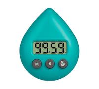 Minuteur étanche pour salle de bain et cuisine avec fonction mémoire, compact et facile à utiliser pour un suivi efficace du temps (vert)