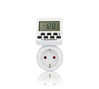 Minuteur hebdomadaire numérique XXL avec écran LCD rotatif Blanc