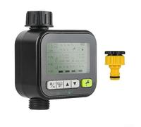 Minuteur intelligent pour tuyaux d'arrosage avec verrouillage enfant sensible à la pluie, pause, reprise logique, intervalles d'arrosage réglables pour une hydratation optimale (noir)