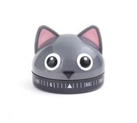 Minuteur - Kikkerland - Chat Gris - Plastique - Décoratif - Pratique
