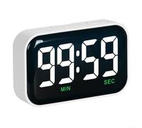 Minuteur LCD magnétique avec compte à rebours et chronomètre, 3 réglages de volume, luminosité réglable pour la cuisine, les études et le bureau (A)