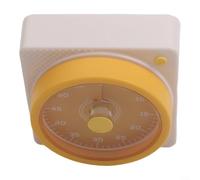 Minuteur magnétique d'apprentissage avec compte à rebours visuel de 60 minutes pour la cuisson et l'organisation quotidienne de la routine (jaune)