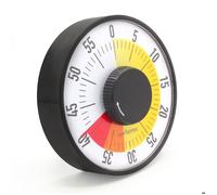 Minuteur mécanique 60 minutes FISHTEC Grand cadran 16 x 9 cm zones couleur Alarme sonore sans pile Cuisine classe