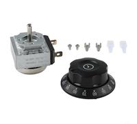 Minuteur mécanique de 30/60/90/120 minutes pour four à micro-ondes, four électrique, cuiseur à riz, 16 A, 250 V, minuterie à bouton poussoir avec audio (120 min)