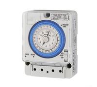 Minuteur mécanique, interrupteur de contrôle de l'heure, cycle 24 heures, vis et rail, 300 heures de compensation de panne de courant (12 V AC/DC)