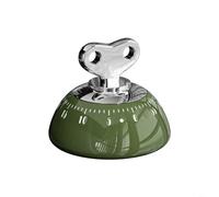 Minuteur mécanique magnétique de cuisine 60 min - Rappel de cuisson - Réveil pour cuisson sans pile ABS - 7,6 cm - Blanc, rouge, vert