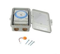 Minuteur mécanique programmable étanche 24 heures AC 100-250 V 20 A Contrôle électrique pour irrigation extérieure, lampadaires, chauffe-eau et distributeurs