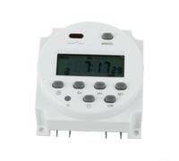 Minuteur numérique 12 V CC 16 A avec écran LCD programmable avec 16 réglages marche/arrêt pour lampes, chauffe-eau et équipements agricoles, blanc (B)