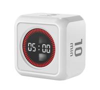Minuteur numérique à Bascule Nimblyne : minuteur Cube à Compte à rebours Personnalisable (5/10/25/45 Minutes) avec écran LCD, réglage du Volume à 3 Niveaux et capteur de gravité à Bascule